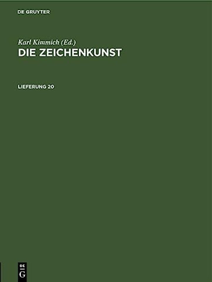 Die Zeichenkunst. Lieferung 20