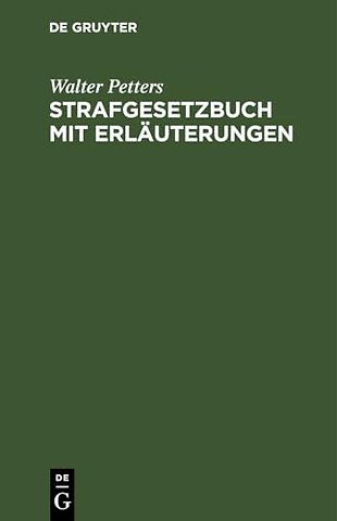 Strafgesetzbuch Mit Erlauterungen