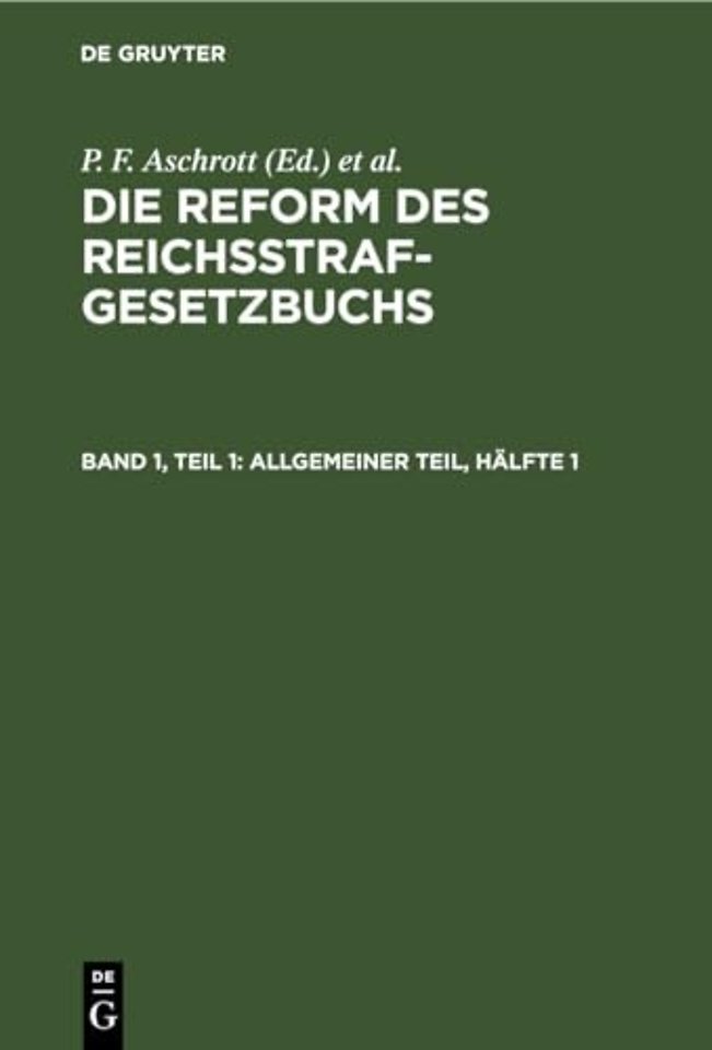 Allgemeiner Teil, Halfte 1