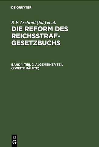 Algemeiner Teil (Zweite Hälfte)