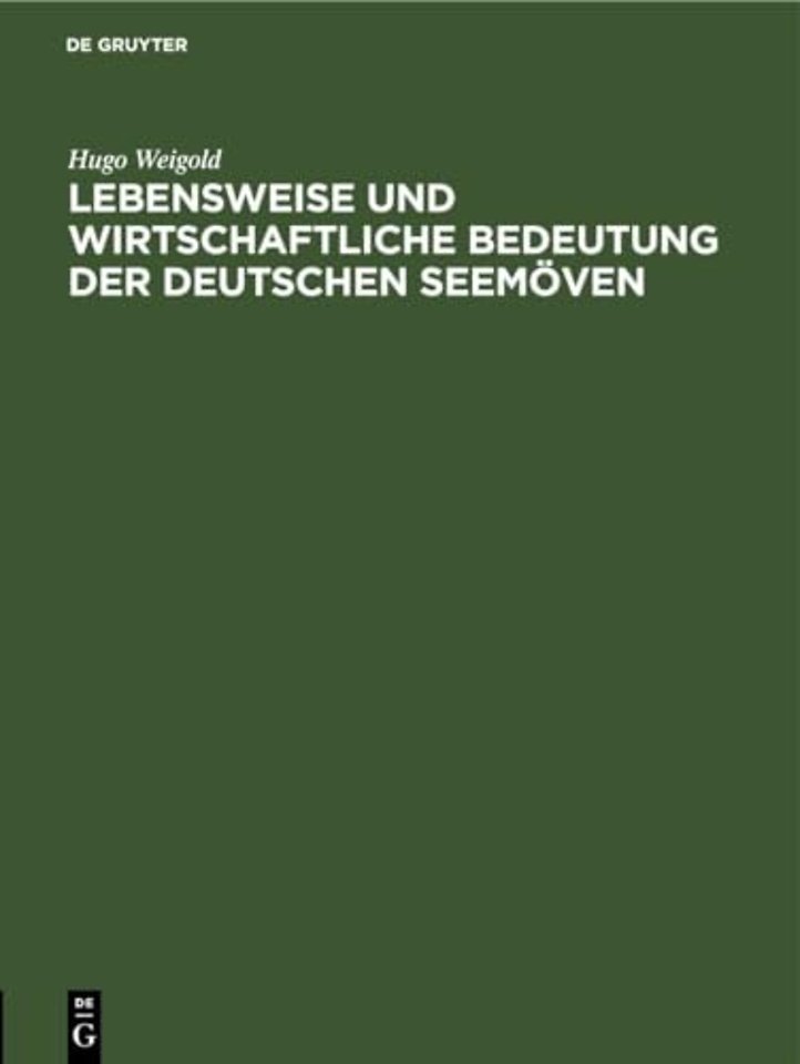 Lebensweise Und Wirtschaftliche Bedeutung Der Deutschen Seemoven