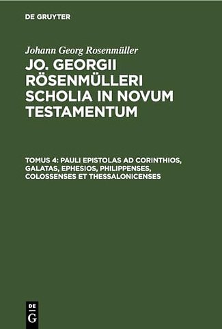 Pauli Epistolas ad Corinthios, Galatas, Ephesios, Philippenses, Colossenses et Thessalonicenses