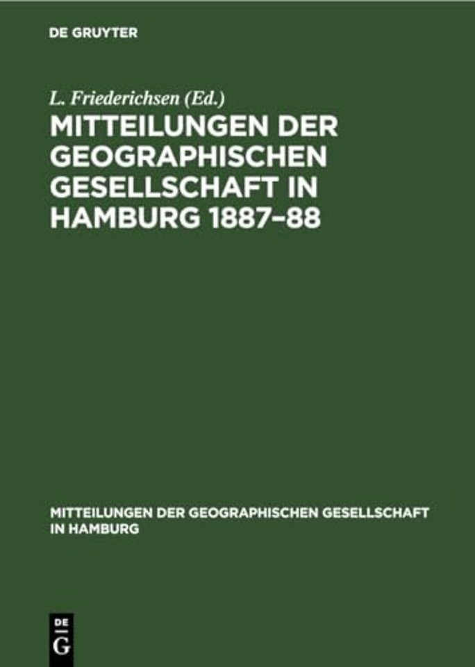 Mitteilungen der Geographischen Gesellschaft in – Heft 3