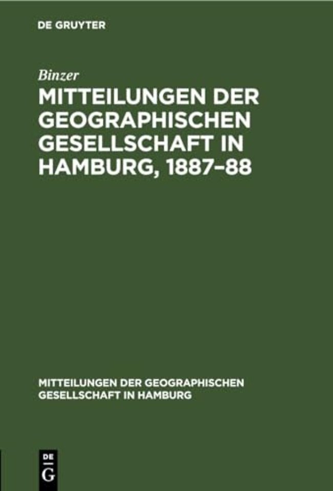 Mitteilungen der Geographischen Gesellschaft in – Heft 2: Die Ueberschwemmungen an der Unterelbe im Frühjahr 1888