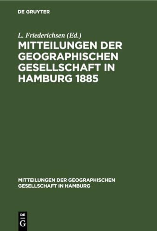 Mitteilungen der Geographischen Gesellschaft in – Heft 1