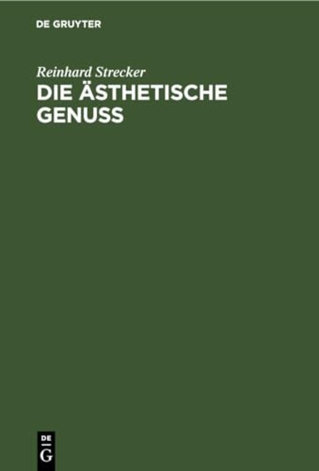 Die Asthetische Genuss