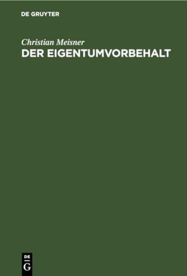 Der Eigentumvorbehalt