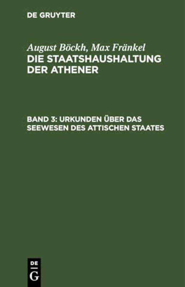 Urkunden Uber Das Seewesen Des Attischen Staates