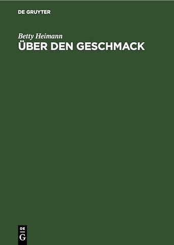 Über den Geschmack