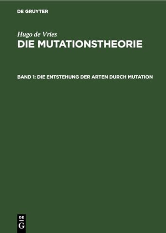 Die Entstehung der Arten durch Mutation