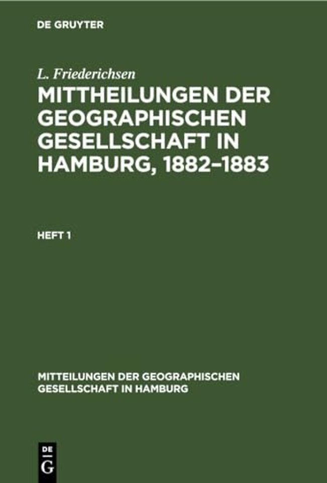 Mittheilungen der Geographischen Gesellschaft in – Heft 1