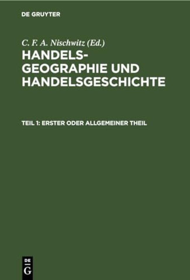 Erster oder allgemeiner Theil