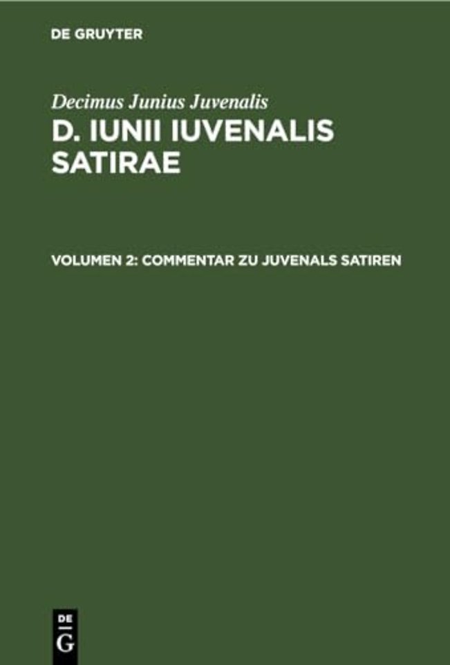 Commentar Zu Juvenals Satiren