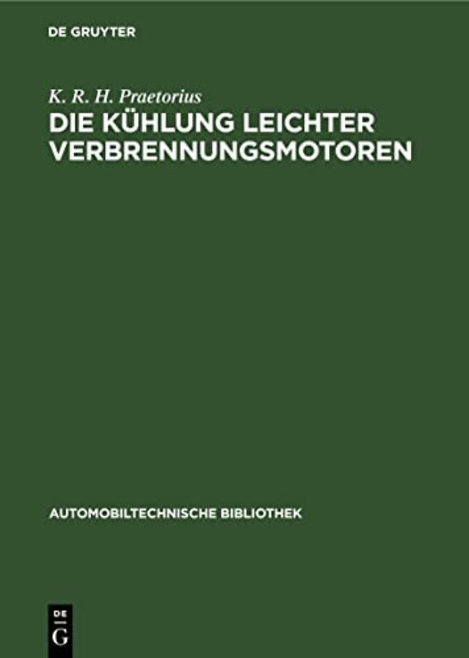 Die Kühlung leichter Verbrennungsmotoren