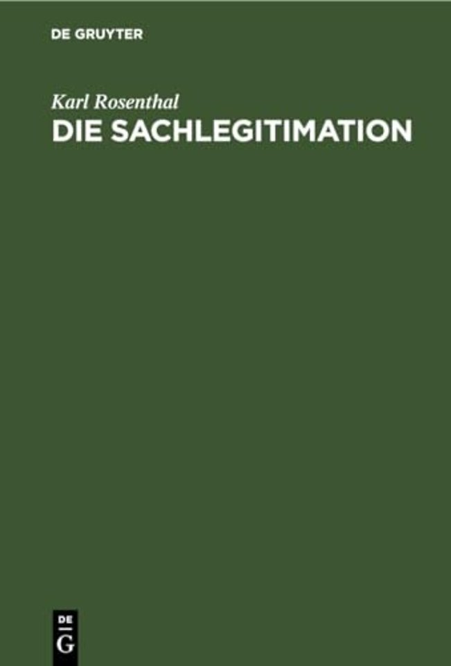 Die Sachlegitimation