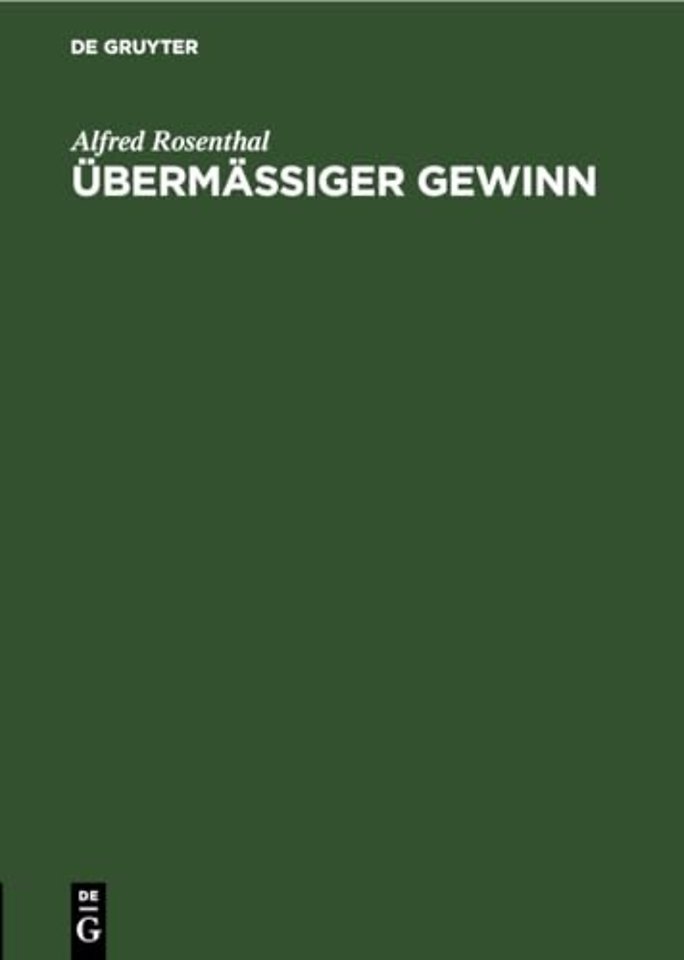 Ubermaßiger Gewinn