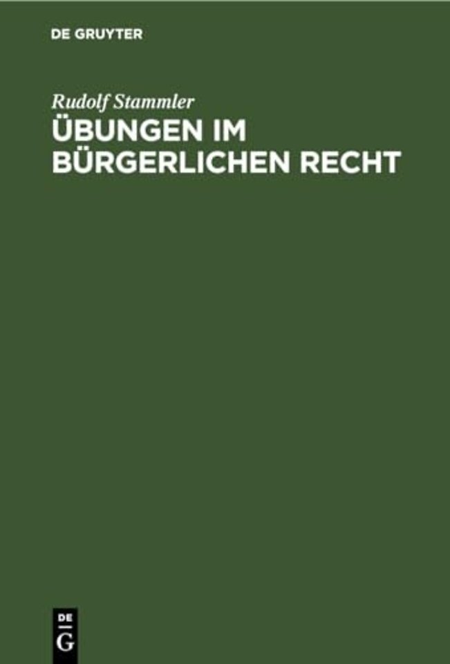 Ubungen Im Burgerlichen Recht