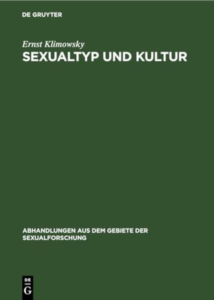 Sexualtyp Und Kultur