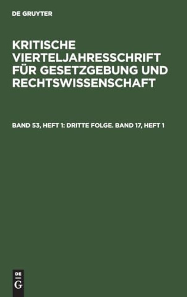 Dritte Folge. Band 17, Heft 1