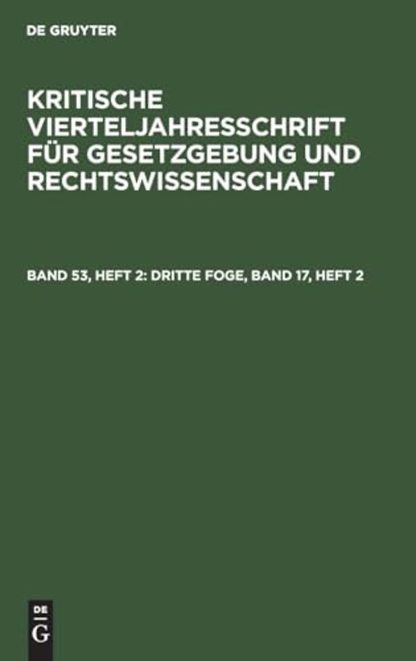 Dritte Foge, Band 17, Heft 2