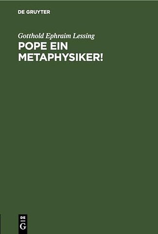 Pope ein Metaphysiker!