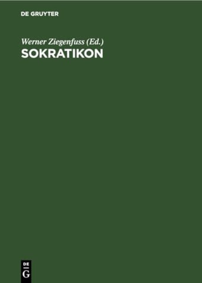 Sokratikon. Handworterbuch Der Philosophie Nach Personen