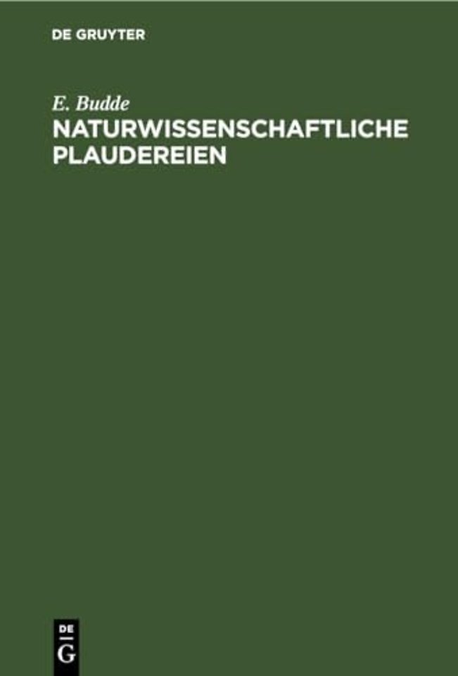 Naturwissenschaftliche Plaudereien