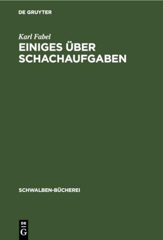 Einiges Uber Schachaufgaben