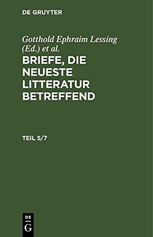 Briefe, die neueste Litteratur betreffend. Teil 5/7