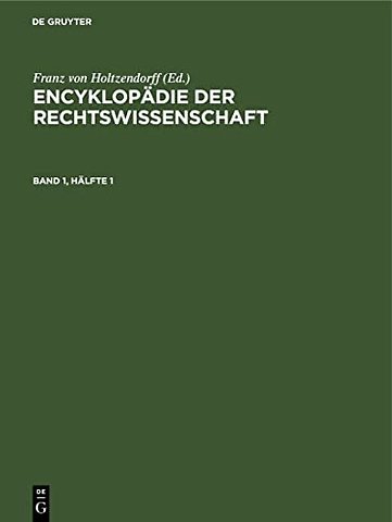 Encyklopadie der Rechtswissenschaft