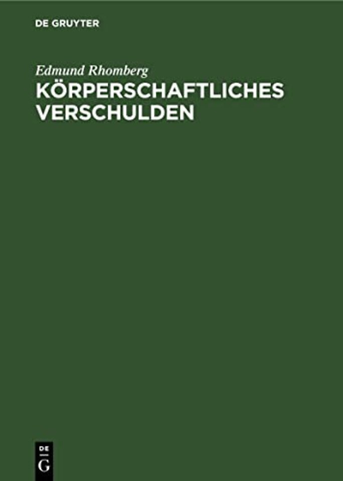 Korperschaftliches Verschulden