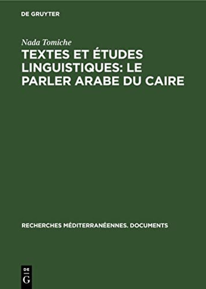 Textes et etudes linguistiques