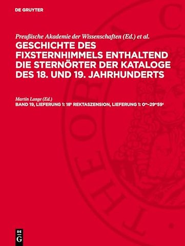 18h Rektaszension, Lieferung 1: 0m–29m59s