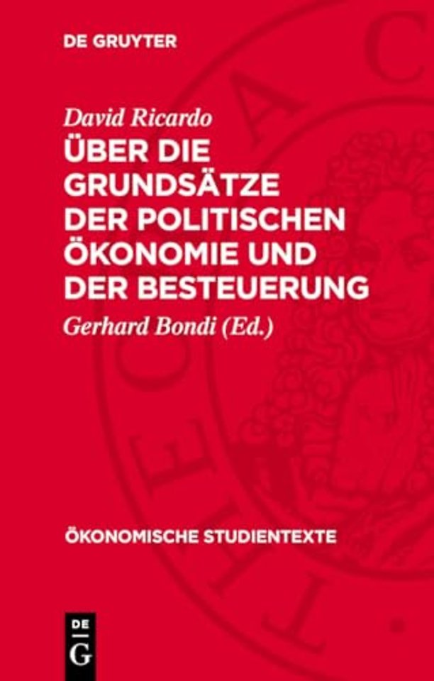 Uber die Grundsatze der politischen Okonomie und der Besteuerung