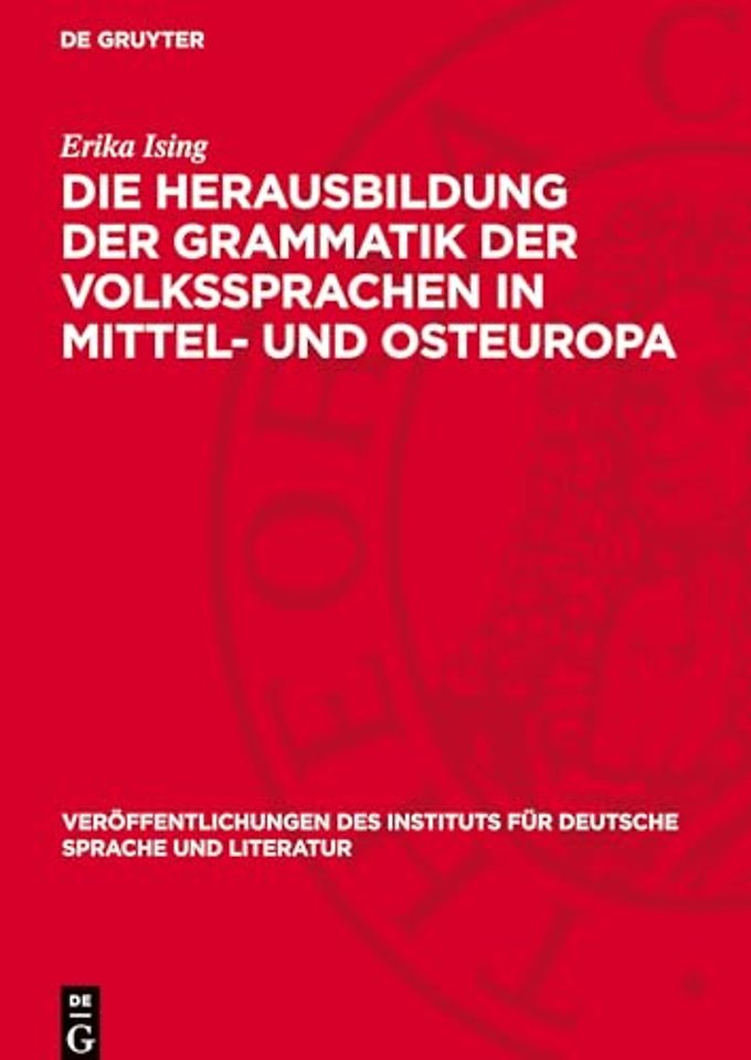 Die Herausbildung der Grammatik der Volkssprache – Studien über den Einfluβ der lateinischen Eilementargrammatik des Aelins Donatus De octo par