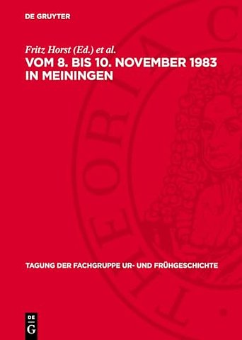vom 8. bis 10. November 1983 in Meiningen – Frühe Völker in Mitteleuropa