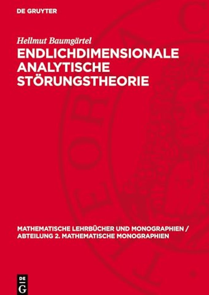 Endlichdimensionale analytische Störungstheorie