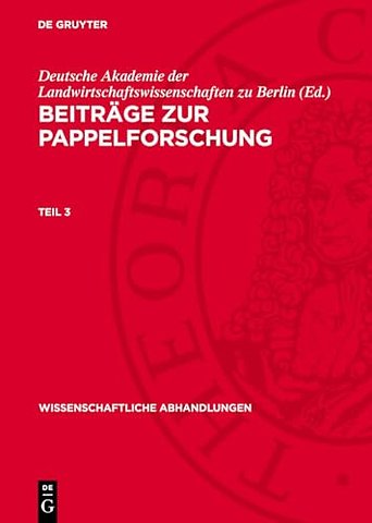 Beiträge zur Pappelforschung. Teil 3