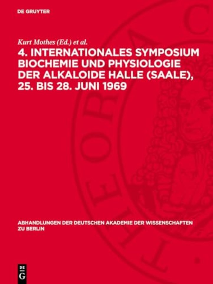 4. Internationales Symposium Biochemie und Physi – Band b des Symposiumsberichtes. Abdruck wissenschaftlicher Beiträge