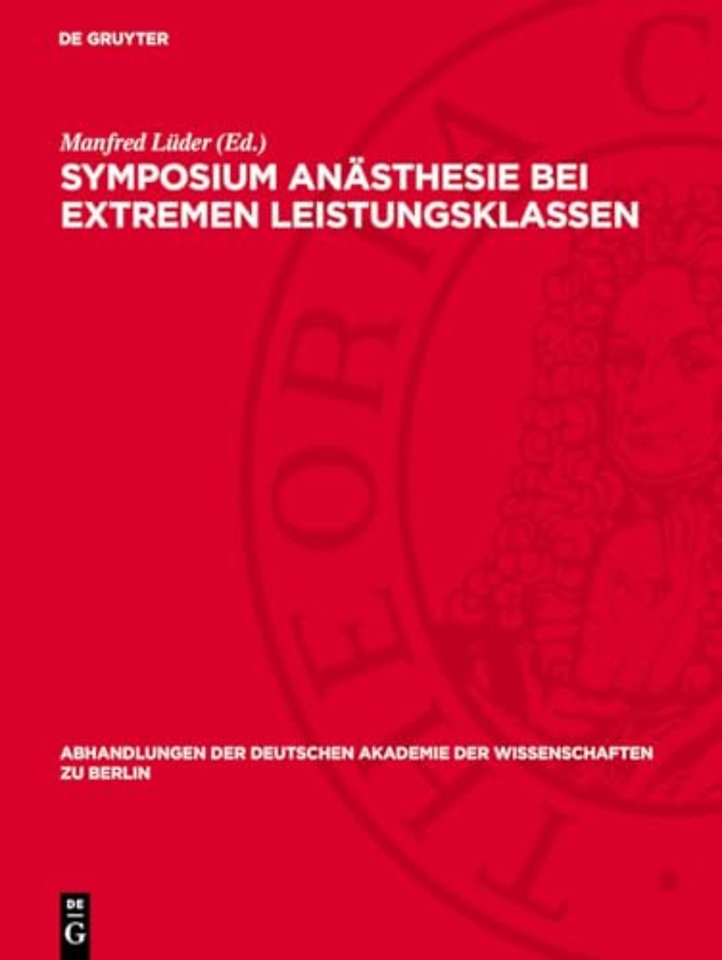 Symposium Anästhesie bei extremen Leistungsklass – Anästhesiologische Besonderheiten bei Patienten im höheren Lebensalter und bei Leistungssportlern,