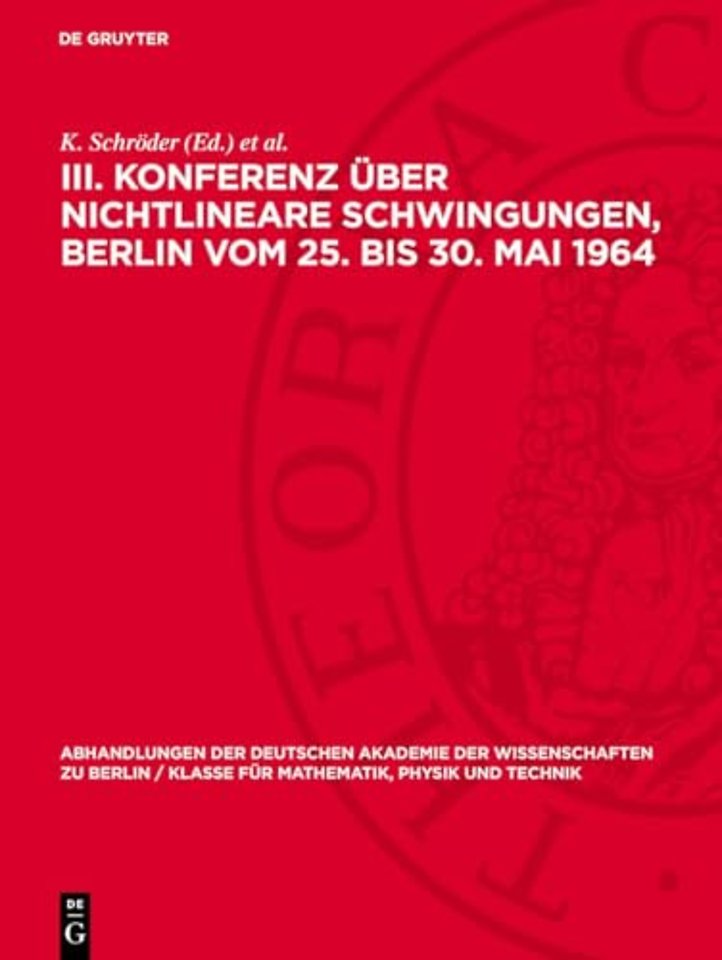 III. Konferenz über nichtlineare Schwingungen, B – 2. Technische Schwingungsprobleme und Fragen der Regelung und Steuerung