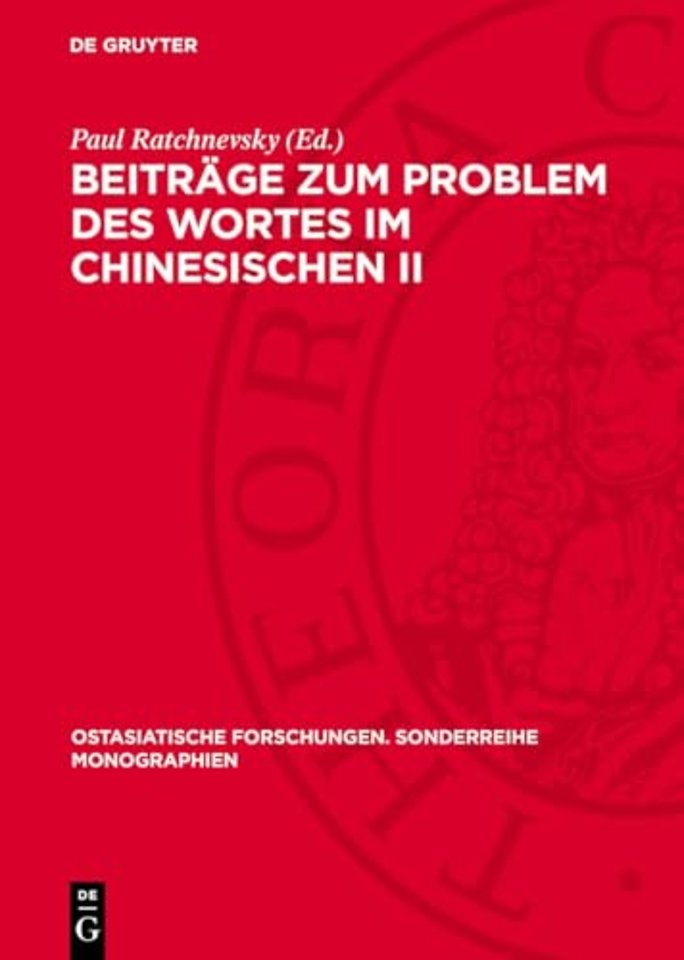 Beiträge zum Problem des Wortes im Chinesischen II