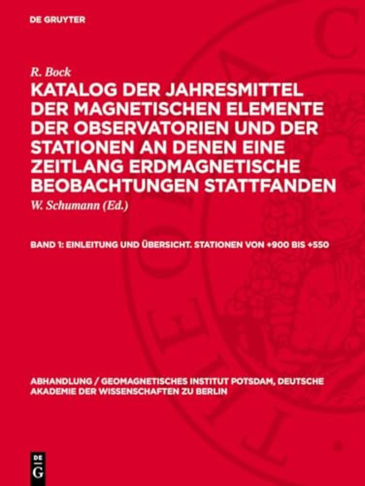 Einleitung und Übersicht. Stationen von +900 bis +550
