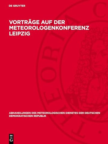 Vorträge auf der Meteorologenkonferenz Leipzig – 26.–29. September 1972