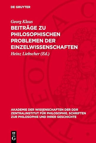 Beiträge zu philosophischen Problemen der Einzelwissenschaften