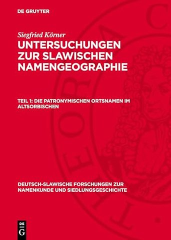 Die patronymischen Ortsnamen im altsorbischen