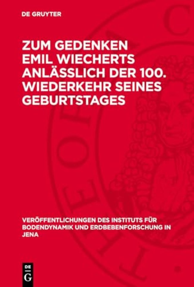 Zum Gedenken Emil Wiecherts anlässlich der 100. Wiederkehr seines Geburtstages