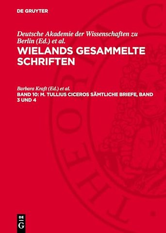 M. Tullius Ciceros Sämtliche Briefe, Band 3 und 4
