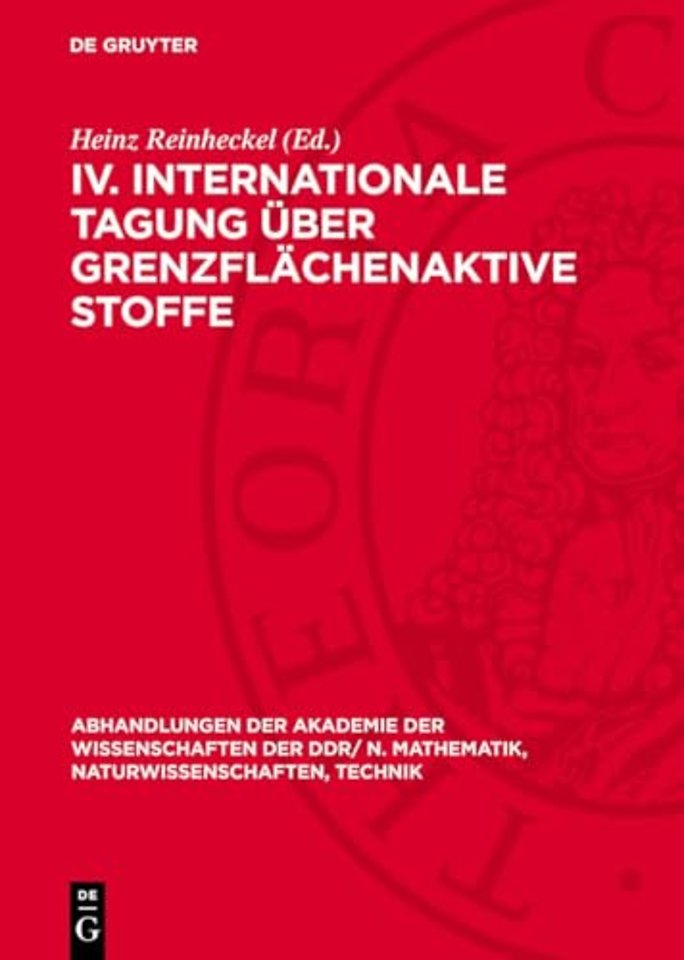 IV. Internationale Tagung über Grenzflächenaktiv – Berlin, 2. bis 5. Dezember 1974