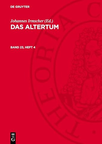 Das Altertum. Band 23, Heft 4